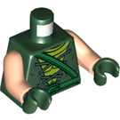 LEGO Mørkegrøn Grøn Pil med Hat Minifig Torso (973 / 76382)