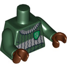 LEGO Donkergroen Green Sweater met Slytherin Badge Torso (973 / 76382)