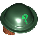 LEGO Dark Green Hat with Question Mark and Hair (30700)