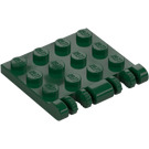 LEGO Dark Green Hinge Plate 4 x 4 Locking (44570 / 50337)