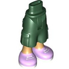 LEGO Dark Green Hip with Shorts with Cargo Pockets with Lavendar shoes (2268)