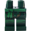 LEGO Vert foncé Hanches et jambes avec Green Sash et Wrappings (3815)