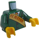 LEGO Donkergroen Mayor Fleck in Corn Cob Kostuum Minifiguur Torso (973 / 76382)