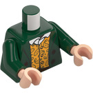 LEGO Dark Green Merry with Medium Dark Flesh Hair Minifig Torso (973 / 76382)