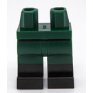 LEGO Vert foncé Minifigure Hanches et jambes avec Noir Boots (21019 / 77601)
