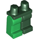 LEGO Donkergroen Minifigure Heupen met Dark Green Links Been en Green Rechtsaf Been (3815 / 73200)
