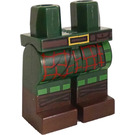 LEGO Dunkelgrün Minifigur Tartan, Dunkelgrün Hüften und Dark Braun Beine mit Deko (3815)