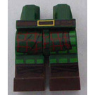 LEGO Mørk grønn Minifigur Tartan, Mørk grønn Hofter og Dark Brun Ben med Dekorasjon (3815)