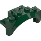 LEGO Dark Green Mudguard Brick 2 x 4 x 2 with Wheel Arch (35789)