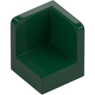 LEGO Verde oscuro Panel 1 x 1 Esquina con Esquinas redondeadas (6231)