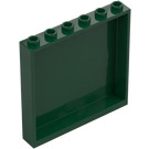 LEGO Mørk grønn Panel 1 x 6 x 5 (35286 / 59349)