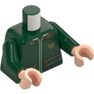 LEGO Donkergroen Paul Atreides Minifiguur Torso (973 / 76382)