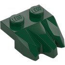 LEGO Dark Green Plate 1 x 2 with 3 Rock Claws (27261)