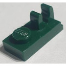 LEGO Dark Green Plate 1 x 2 with Top Clip with Gap (92280)