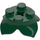 LEGO Dark Green Plate 2 x 2 with 4 Petals (15469)