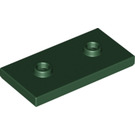 LEGO Dark Green Plate 2 x 4 with 2 Studs (65509)