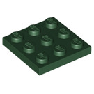LEGO Dark Green Plate 3 x 3 (11212)