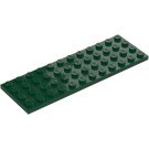 LEGO Mørk grønn Plate 4 x 12 (3029)