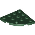 LEGO Donkergroen Plaat 4 x 4 Ronde Hoek (30565)