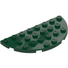 LEGO Donkergroen Plaat 4 x 8 Rond Halve Cirkel (22888)