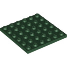 LEGO Dunkelgrün Platte 6 x 6 (3958)