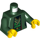 LEGO Dark Green Princess Harumi Minifig Torso (973 / 76382)