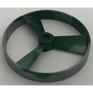 LEGO Dark Green Rotor with Marbled Pearl Light Grat Ring without Code on Side (50899 / 52232)