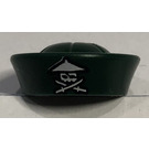 LEGO Dark Green Sailor Hat with Skull and Crossbones Pattern (93557)