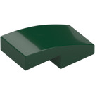 LEGO Dark Green Slope 1 x 2 Curved (3593 / 11477)