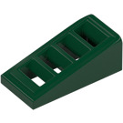 LEGO Dark Green Slope 1 x 2 x 0.7 (18°) with Grille (61409)