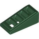 LEGO Dark Green Slope 1 x 2 x 0.7 (18°) with Grille (61409)