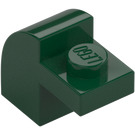 LEGO Dark Green Slope 1 x 2 x 1.3 Curved with Plate (6091 / 32807)