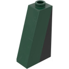 LEGO Vert foncé Pente 1 x 2 x 3 (75°) avec Noir Triangle (Droite Côté) Autocollant avec goujon creux (4460)