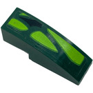 LEGO Dark Green Slope 1 x 3 Curved with Black Scale and 4 Lime Scales Left Sticker (50950)