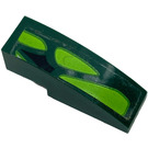 LEGO Dark Green Slope 1 x 3 Curved with Black Scale and 4 Lime Scales Right Sticker (50950)