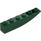 LEGO Donkergroen Helling 1 x 6 Gebogen Omgekeerd (41763 / 42023)