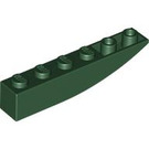 LEGO Vert foncé Pente 1 x 6 Incurvé Inversé (41763 / 42023)