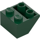 LEGO Tmavě zelená Sklon 2 x 2 (45°) Převrácený s plochou distanční vložkou vespod (3660)