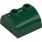 LEGO Dark Green Slope 2 x 2 Curved with 2 Studs on Top (30165)