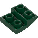 LEGO Verde scuro Pendenza 2 x 2 x 0.7 Curvo Invertito (32803)