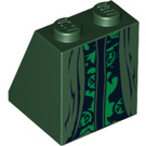 LEGO Dark Green Slope 2 x 2 x 2 (65°) with Professor McGonagall Robe with Bottom Tube (3678 / 92809)