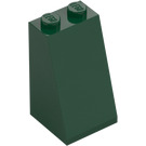 LEGO Verde scuro Pendenza 2 x 2 x 3 (75°) (Borchie solide) (98560)