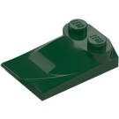 LEGO Dark Green Slope 2 x 3 x 0.7 Curved with Wing (47456 / 55015)