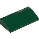 LEGO Dark Green Slope 2 x 4 Curved with Bottom Tubes (88930)