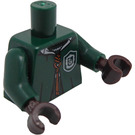 LEGO Ciemnozielony Slytherin Quidditch Uniform Minifigurka Tułów (76382 / 88585)