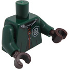 LEGO Donkergroen Slytherin Quidditch Uniform Minifig Torso (76382 / 88585)