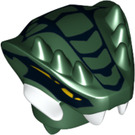 LEGO Dark Green Snake Head with Black Scales (14390)