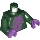 LEGO Donkergroen Swamp Monster - Mr. Brown Minifig Torso (973 / 76382)
