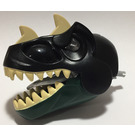 LEGO Dunkelgrün T-Rex Kopf mit Light-Oben Augen und Schwarz oben