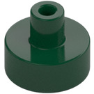 LEGO Verde oscuro Plana 1 x 1 Circular con Hollow Barra (20482 / 31561)